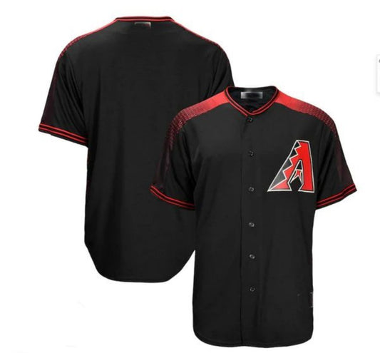 Custom Arizona Diamondbacks Big & Tall Replica Team Jersey - Black Stitches Baseball Jerseys
