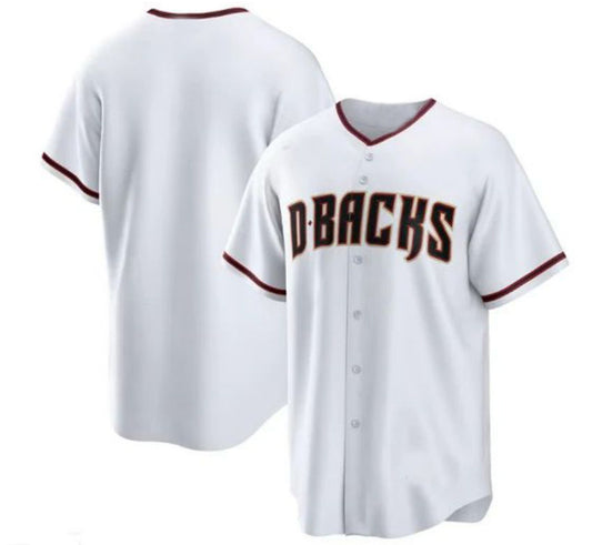 Custom Arizona Diamondbacks Home Blank Replica Jersey - White Stitches Baseball Jerseys
