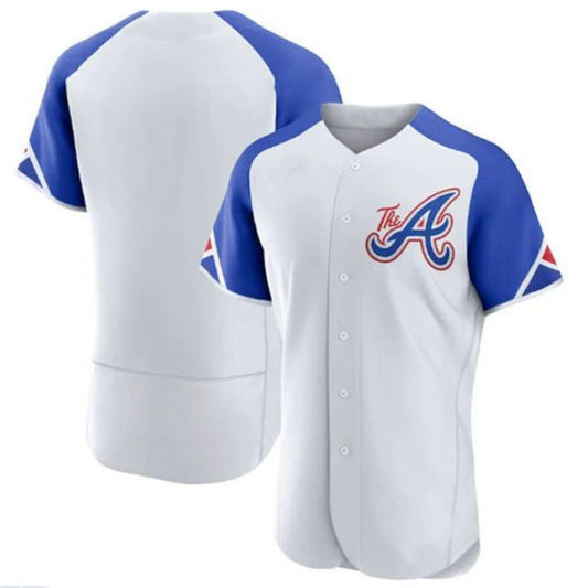 Custom Atlanta Braves White 2023 City Connect Authentic Jersey Stitches Baseball Jerseys