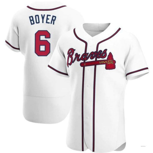 Atlanta Braves #6 Clete Boyer Player White Home Jersey Stitches Baseball Jerseys