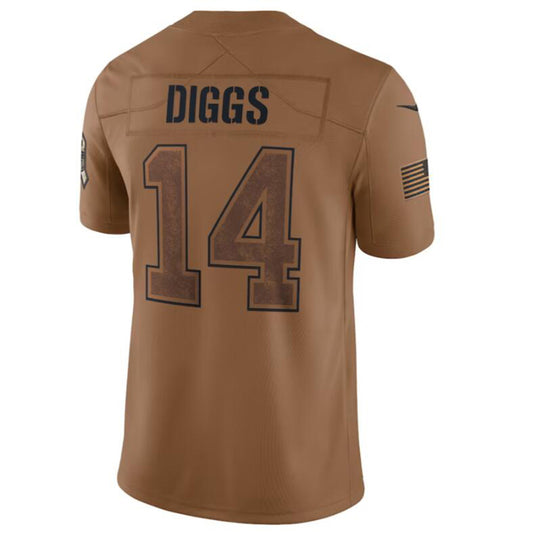 B.Bills #14 Stefon Diggs Brown 2023 Salute To Service Limited Jersey American Stitched Football Jerseys