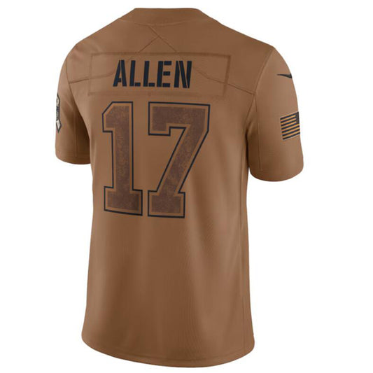B.Bills #17 Josh Allen Brown 2023 Salute To Service Limited Jersey American Stitched Football Jerseys