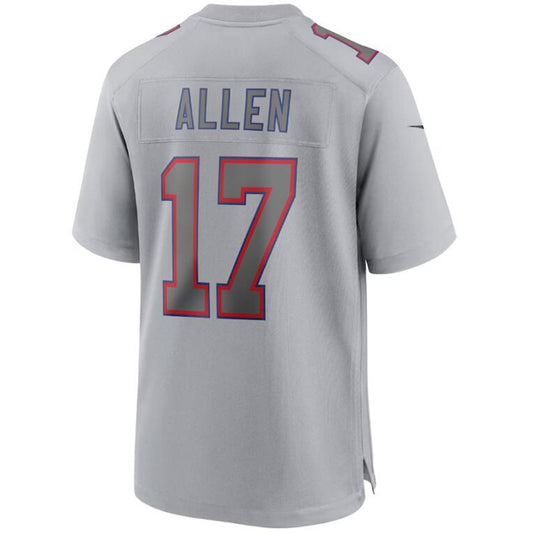 B.Bills #17 Josh Allen Gray Replica Player Jersey Atmosphere Fashion Game Jerseys