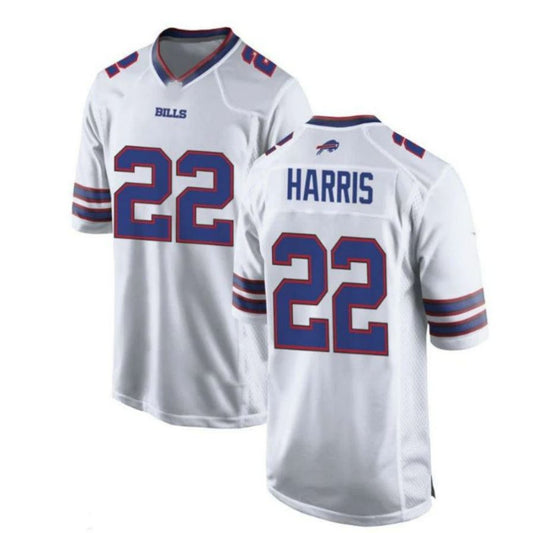 B.Bills #22 Damien Harris White Player Game Jersey American Stitched Football Jerseys