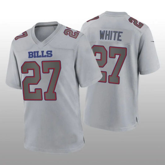 B.Bills #27 Tre'Davious White Gray Atmosphere Game Player Jersey Football Stitched American Jerseys