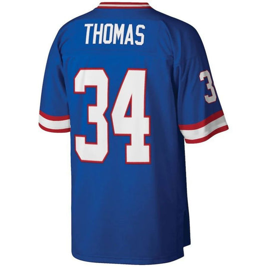 B.Bills #34 Thurman Thomas Mitchell & Ness Royal Legacy Replica Player Jersey American Stitched Football Jerseys