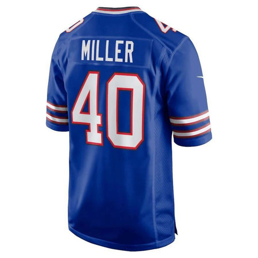 B.Bills #40 Von Miller Royal Game Player Jersey Stitched American Football Jerseys