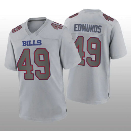 B.Bills #49 Tremaine Edmunds Gray Atmosphere Game Player Jersey Football Stitched American Jerseys