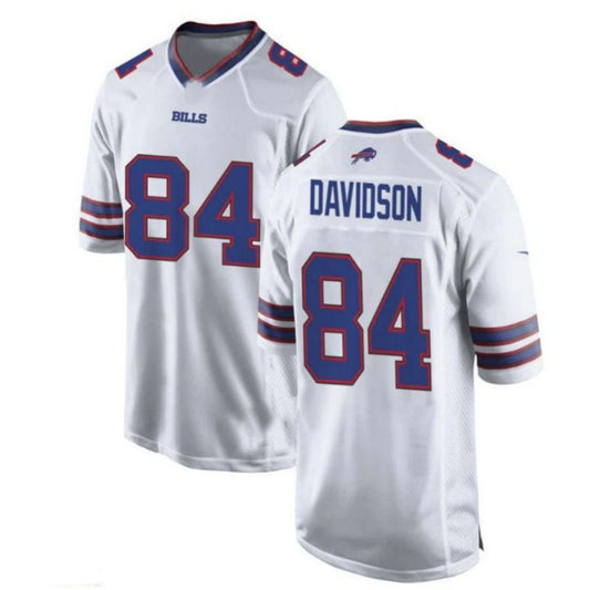 B.Bills #84 Zach Davidson White Game Player Jersey American Stitched Football Jerseys