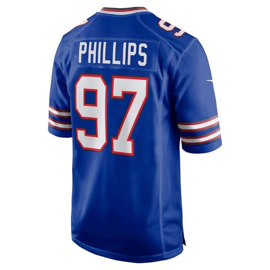 B.Bills #97 Jordan Phillips Royal Game Player Jersey American Stitched Football Jerseys
