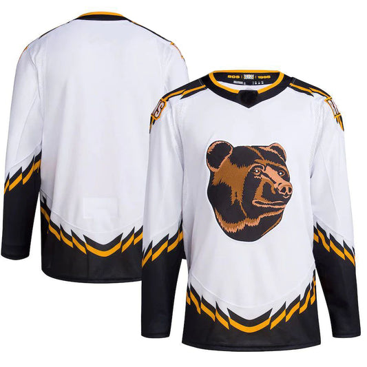 Custom B.Bruins Reverse Retro 2.0 Authentic Blank Jersey White Stitched American Hockey Jerseys