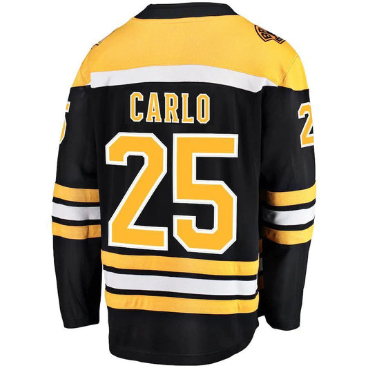 B.Bruins #25 Brandon Carlo Fanatics Branded Home Breakaway Player Jersey Black Stitched American Hockey Jerseys
