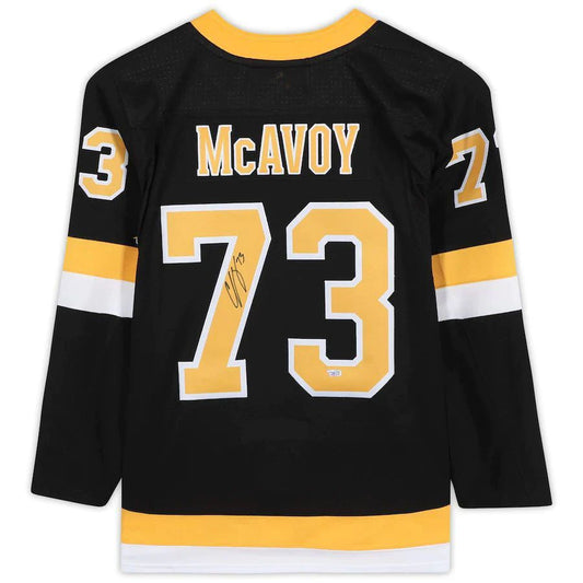 B.Bruins #73 Charlie McAvoy Fanatics Plyaer Black Alternate Authentic Jersey Stitched American Hockey Jerseys