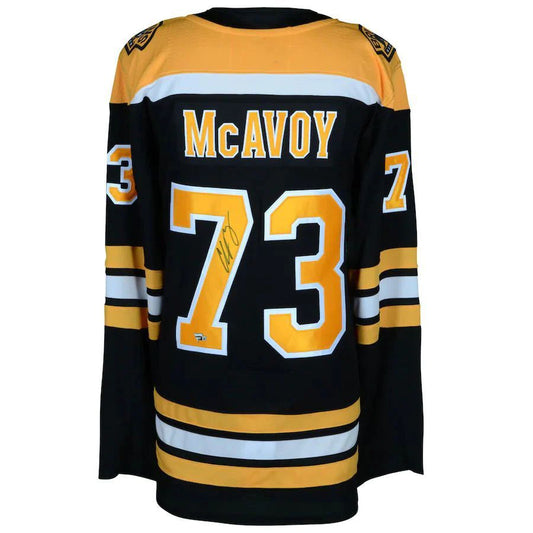 B.Bruins #73 Charlie McAvoy Fanatics Player Black Authentic Jersey Stitched American Hockey Jerseys