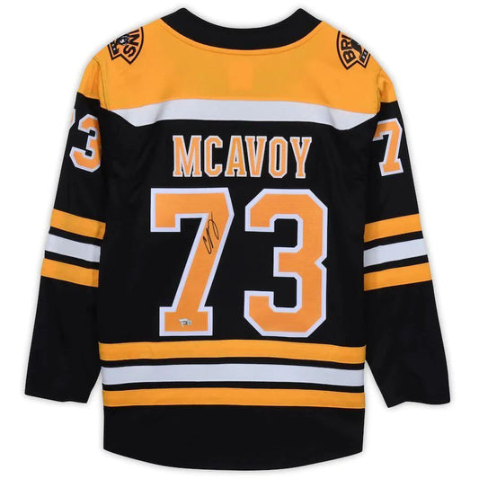 B.Bruins #73 Charlie McAvoy Fanatics Player Black Fanatics Breakaway Jersey Stitched American Hockey Jerseys