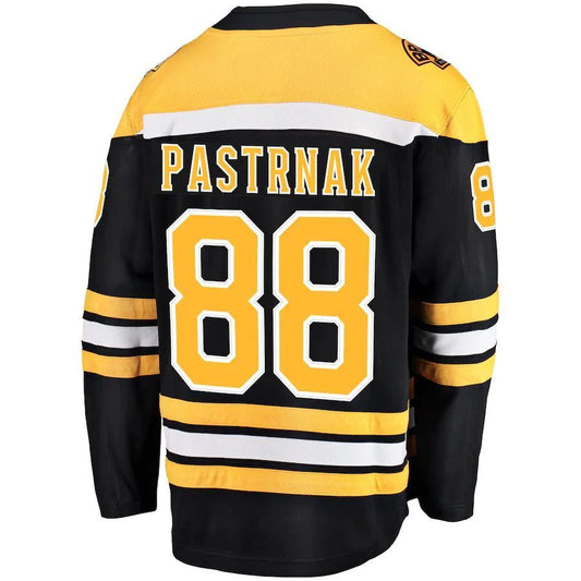 B.Bruins #88 David Pastrnak Fanatics Branded Home Premier Breakaway Player Jersey Black Stitched American Hockey Jerseys
