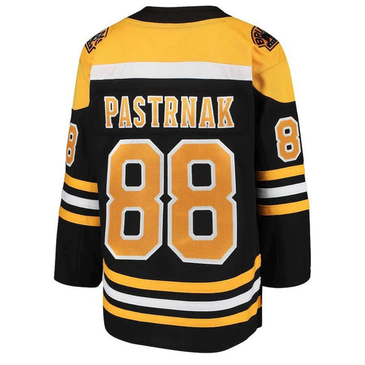 B.Bruins #88 David Pastrnak Home Premier Player Jersey Black Stitched American Hockey Jerseys