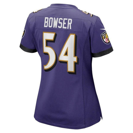 B.Ravens #54 Tyus Bowser Purple Game Player Jersey Stitched American Football Jerseys