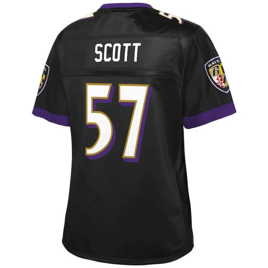 B.Ravens #57 Bart Scott Pro Line Black Retired Player Jersey Stitched American Football Jerseys