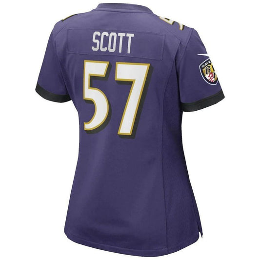 B.Ravens #57 Bart Scott Purple Game Retired Player Jersey Stitched American Football Jerseys