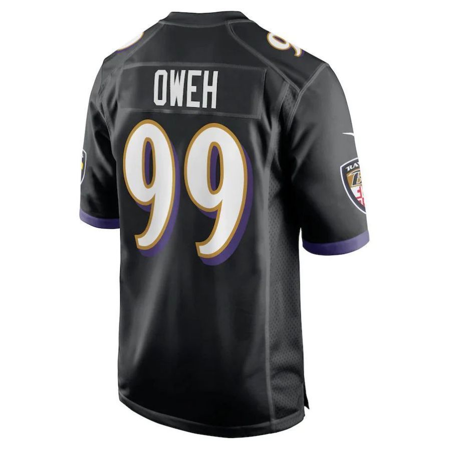 B.Ravens #99 Odafe Oweh Black Game Player Jersey Stitched American Football Jerseys