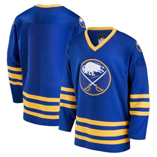 Custom B.Sabres Fanatics Branded Premier Breakaway Heritage Jersey Royal Stitched American Hockey Jerseys
