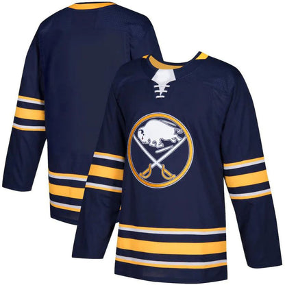 Custom B.Sabres Home Authentic Blank Player Jersey Navy Stitched American Hockey Jerseys
