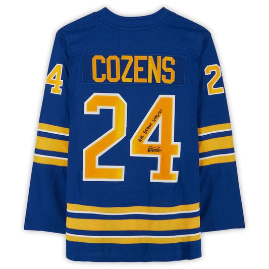 B.Sabres #24 Dylan Cozens Fanatics Player Royal Authentic Jersey with Debut Stitched American Hockey Jerseys