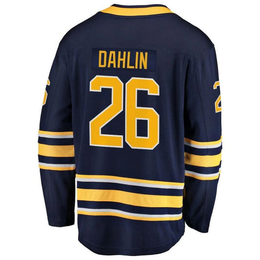B.Sabres #26 Rasmus Dahlin Fanatics Branded Premier Breakaway Player Jersey Navy Stitched American Hockey Jerseys