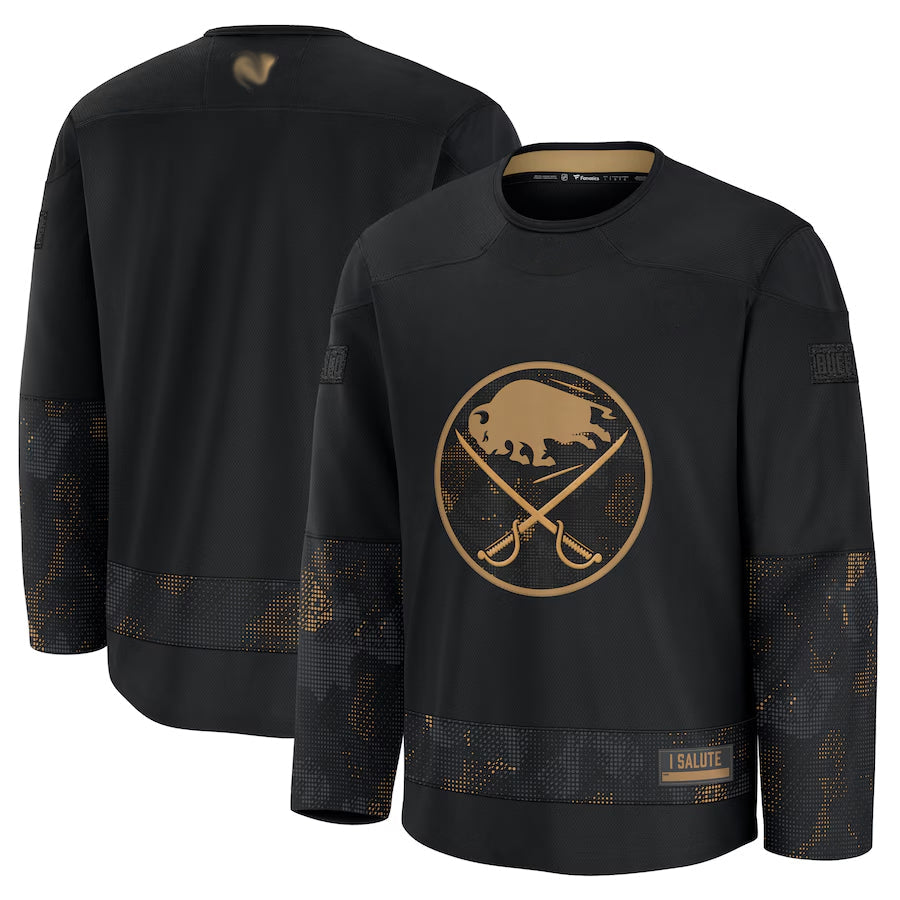 B.Sabres Blank Player Fanatics Military Appreciation Black Hockey Jerseys
