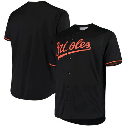 Custom Baltimore Orioles Black Big & Tall Replica Alternate Team Jersey Baseball Jerseys