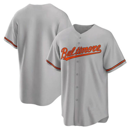 Custom Baltimore Orioles Gray Road Replica Team Jersey Baseball Jerseys