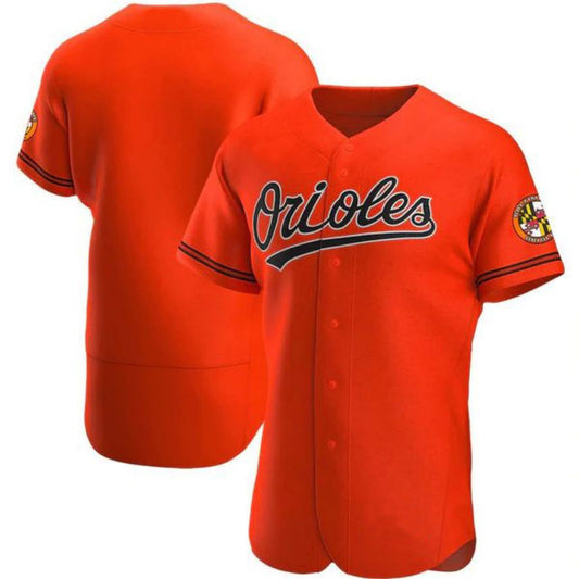 Custom Baltimore Orioles Orange Alternate Authentic Team Jersey Baseball Jerseys