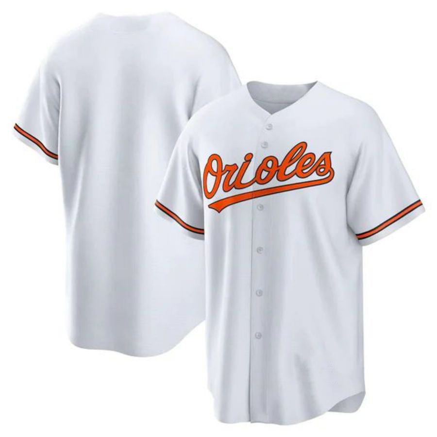 Custom Baltimore Orioles White Home Blank Replica Jersey Baseball Jerseys