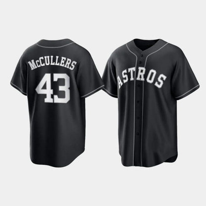 Baseball Houston Astros #43 Lance McCullers 2021 All Black Fashion Player Baseball Jersey