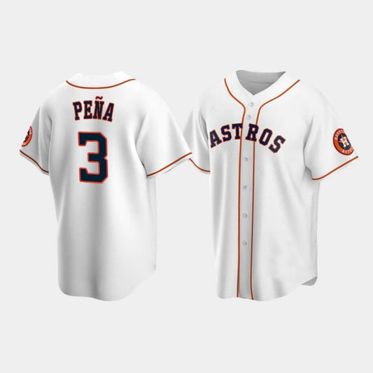 Baseball Houston Astros #3 Jeremy Pena White Stitched Player Baseball Jerseys