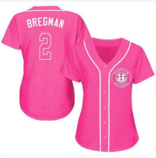 Baseball Jersey Houston Astros Alex Bregman Pink Fashion Stitched Player Jerseys