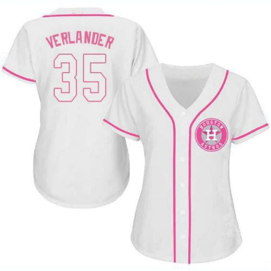 Baseball Jersey Houston Astros #35 Justin Verlander White Fashion Stitched Player Jerseys