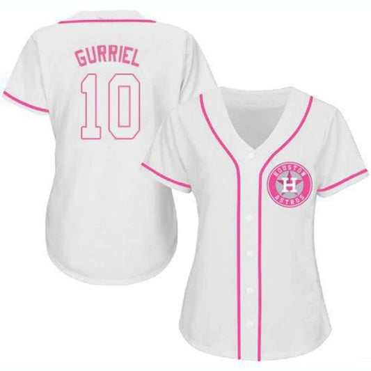 Baseball Jersey Houston Astros #10 Yuli Gurriel White Fashion Stitched Player Baseball Jerseys