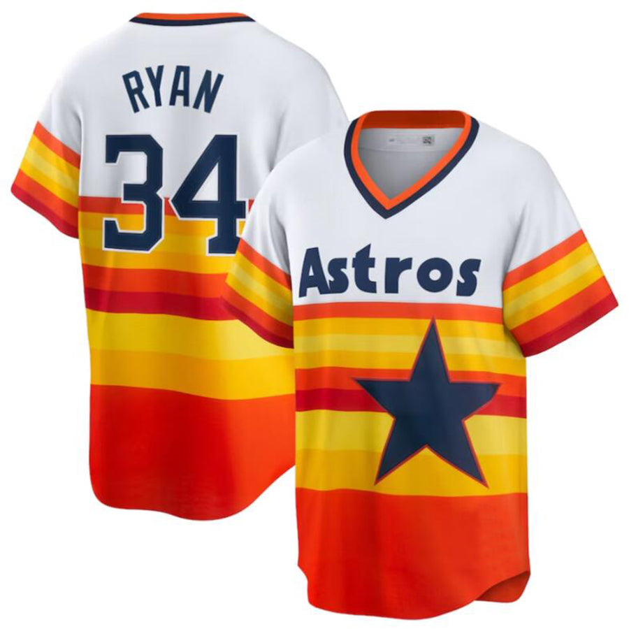 Baseball Jersey Houston Astros #34 Nolan Ryan White Home Cooperstown Collection Player Jersey