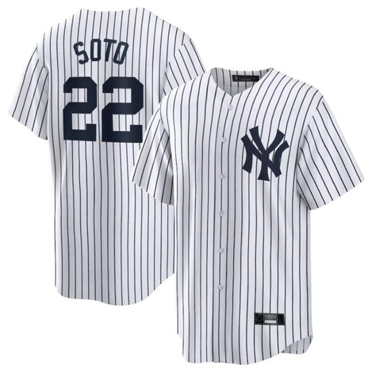 Baseball Jersey New York Yankees #22 Juan Soto White Home Replica Player Jersey