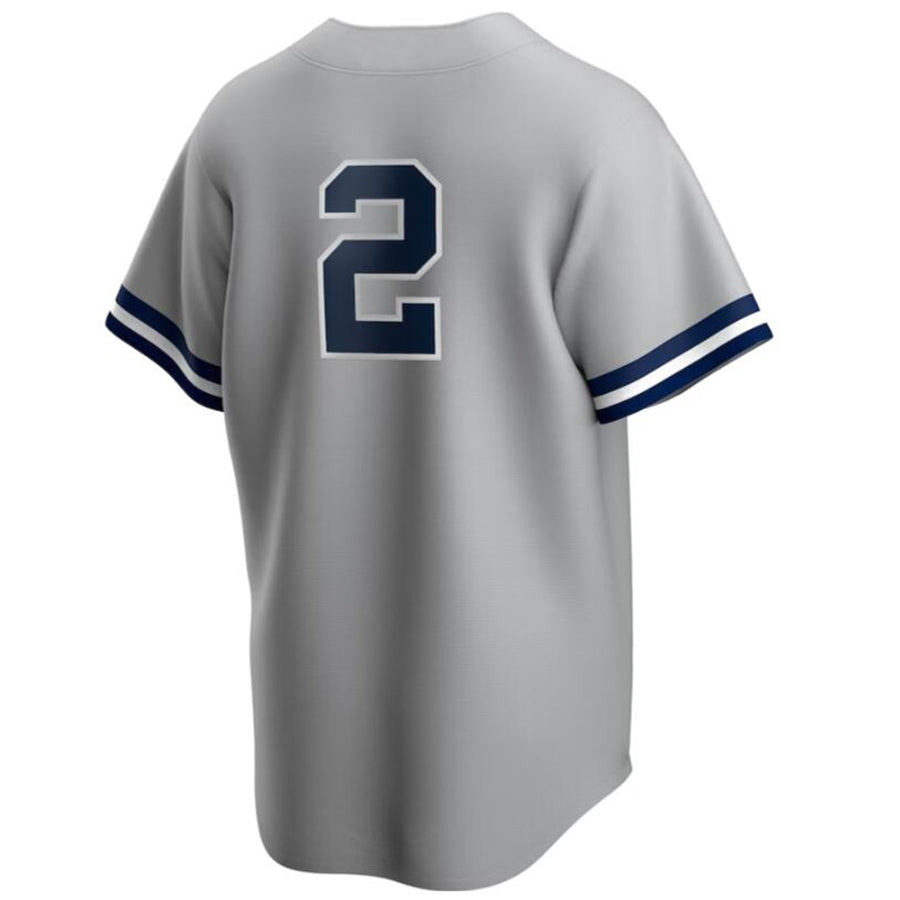 Baseball Jersey New York Yankees #2 Derek Jeter Gray Road Replica Player Jersey