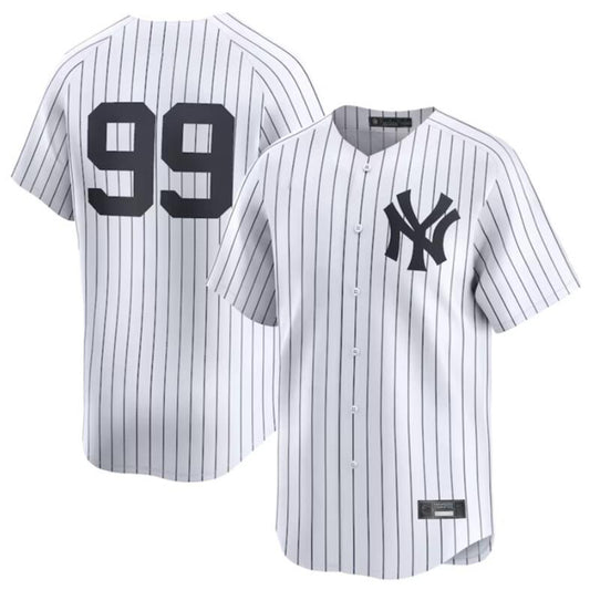Baseball Jersey New York Yankees #99 Aaron Judge White Home Limited Player Jersey