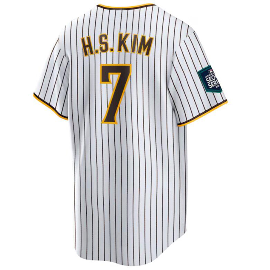 Baseball Jersey San Diego Padres #7 Ha-Seong Kim White World Tour Seoul Series Home Replica Player Jersey