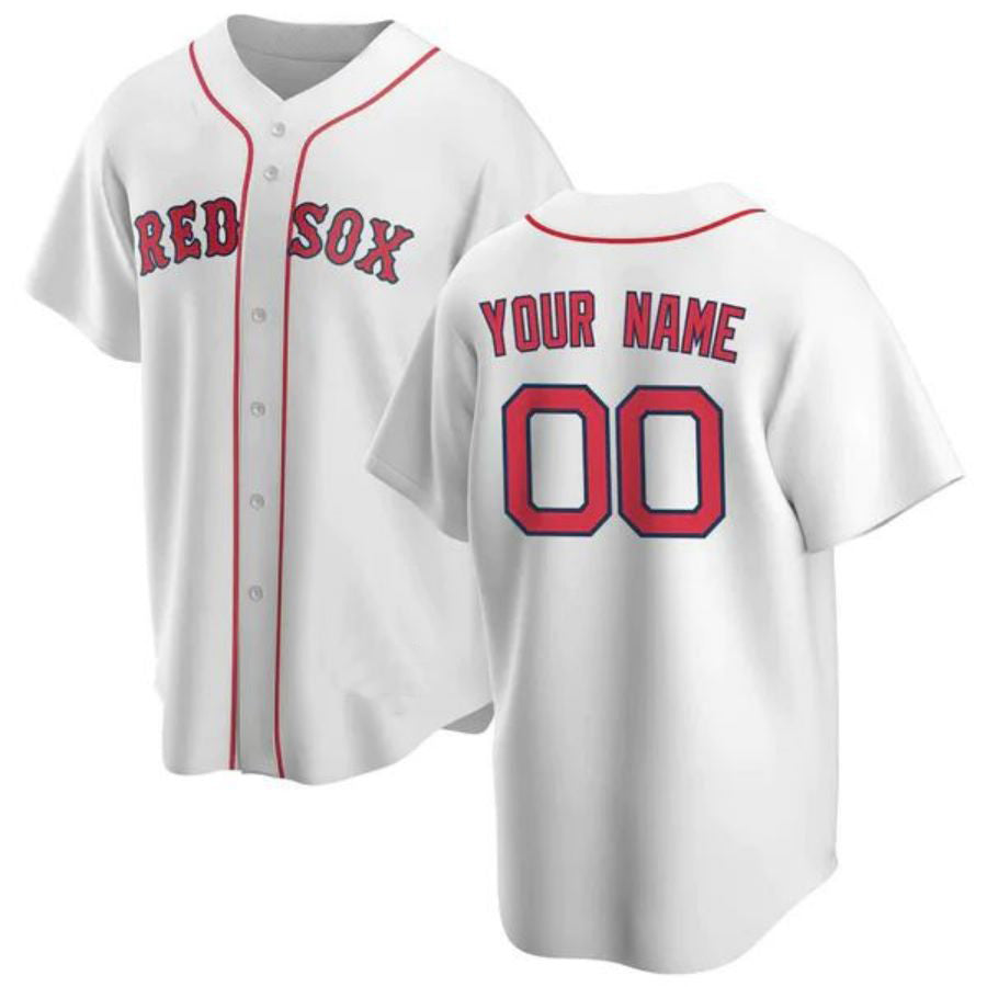 Baseball Jerseys Custom Boston Red Sox White Home Replica Custom Jersey