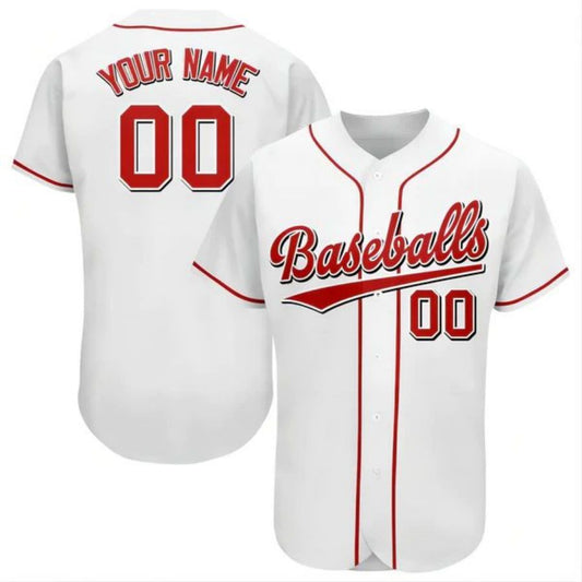 Baseball Jerseys Custom Cincinnati Reds Stitched Personalized Button Down Player Baseball T Shirt