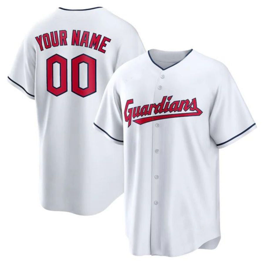 Baseball Jerseys Custom Cleveland Guardians White Replica Custom Jersey