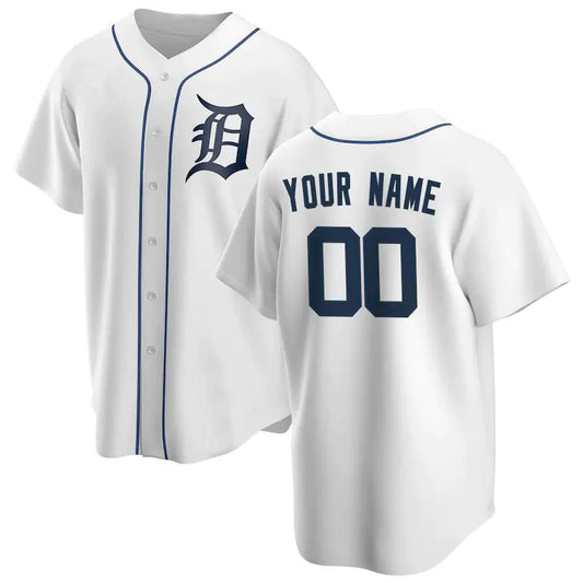 Baseball Jerseys Custom Detroit Tigers White Home Replica Custom Baseball Jersey