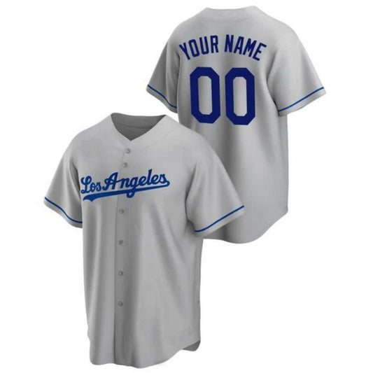 Baseball Jerseys Custom Los Angeles Dodgers Gray Jerseys Stitched Men Youth And Women For Birthday Gift