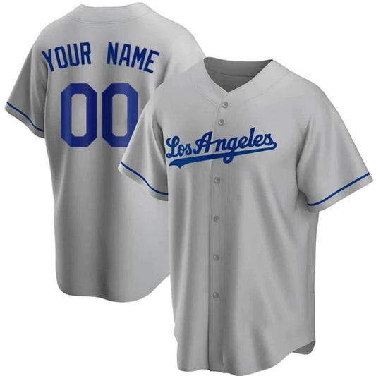 Baseball Jerseys Custom Los Angeles Dodgers Grey Stitched Jerseys Men Youth Women Letter And Numbers Birthday Gift